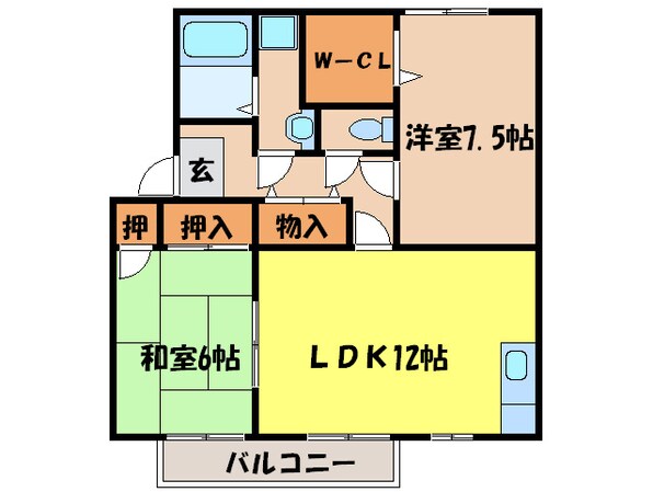 クレセントハイムの物件間取画像